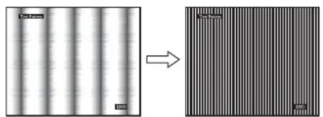 SONY SDMHS75D - Press the / buttons until the vertical stripes disappear. - 1