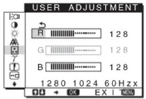 SONY SDMHS75D - Aperfeicoar a temperatura de cor (USER ADJUSTMENT) - 1