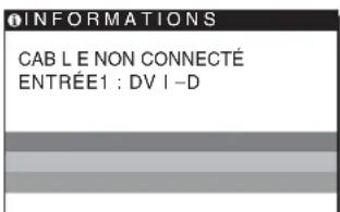 SONY SDMHS75D - Si l'indication cable NON connecté apparait sur l'écran - 1