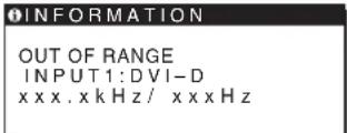 SONY SDMHS75D - Pokud se na obrazovce objeví zpréva OUT OF RANGE - 1