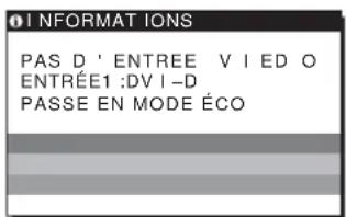 SONY SDMHS74P - Si l'indication PAS D'ENTREE VIDEO apparaît sur l'écran - 1