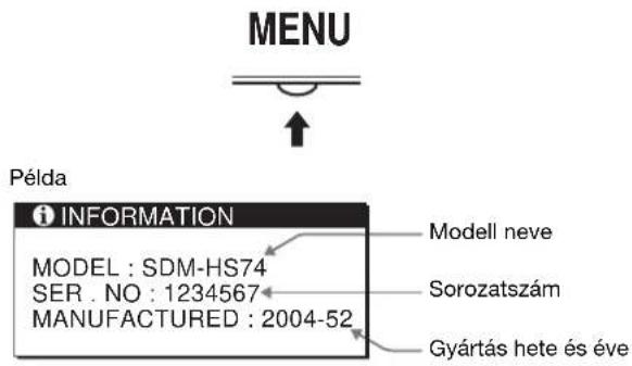 SONY SDMHS74P - A monitor adatainak megjelenítése - 1