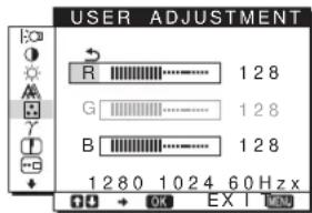 SONY SDMHS74P - Točna nastavitev temperature barve (USER ADJUSTMENT) - 1