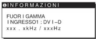 SONY SDMHS74P - Se sullo schermo appare il messaggio FUORI GAMMA - 1