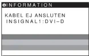 SONY SDMHS74P - Om KABEL EJ ANSLUTEN visas på skärmen - 1