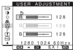 SONY SDMHS74P - Fine tuning the color temperature (USER ADJUSTMENT) - 1