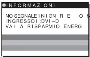 SONY SDMHS74P - Se sullo schermo appare il messaggio NO SEGNALE IN INGRESSO - 1