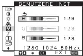 SONY SDMHS74P - Feineinstellen der Farbtemperatur (BENUTZEREINST) - 1