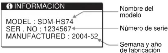 SONY SDMHS74P - Visualización de la información del monitor - 2