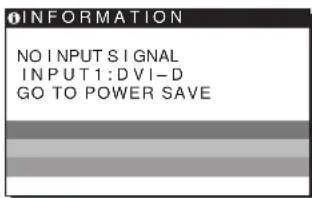 SONY SDMHS74P - Ha a NO INPUT SIGNAL üzenet jelenik meg a képernyőn - 1