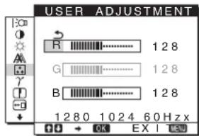 SONY SDMHS74P - Renk ısisına ince ayar yapma (USER ADJUSTMENT) - 1