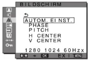 SONY SDMG96X - A Menu BILDSCHIRM (nur analoges RGB-Signal) - 1