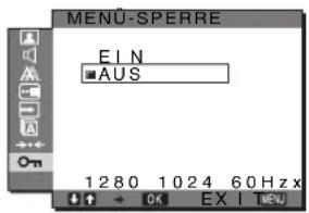 SONY SDMG96X - Menu MENU-SPERRE - 1