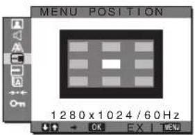 SONY SDMG96X - Nabídka MENU POSITION - 1
