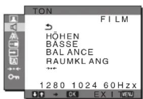SONY SDMG96X - Menu TON - 1