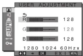 SONY SDMG96X - Dokladna regulacja temperatury barwowej (USER ADJUSTMENT) - 1
