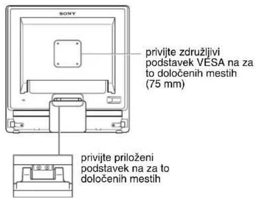 SONY SDMG96X - Uporaba združljivega podstavka VESA - 1