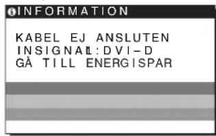 SONY SDMG96X - Om KABEL EJ ANSLUTEN visas på bildskärmen - 1