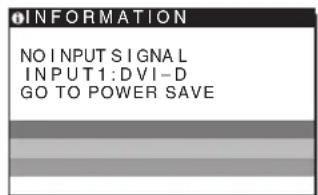 SONY SDMG96X - Ha a NO INPUT SIGNAL üzenet jelenik meg a képernyón - 1