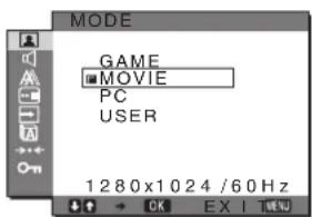 SONY SDMG96X - MODE menu - 1