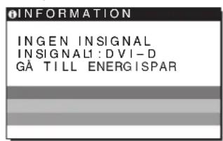 SONY SDMG96X - Om INGEN INSIGNAL visas på skärmen - 1
