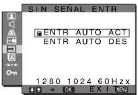 SONY SDMG96X - Menu SIN SENAL ENTR - 1