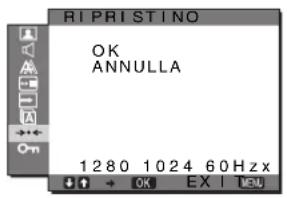 SONY SDMG96X - Menu RIPRISTINO (ripristino alle impostazioni predefinite) - 1