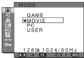 SONY SDMG96X - ■ Menu MODE - 1