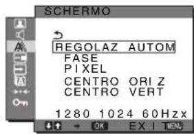 SONY SDMG96X - A Menu SCHERMO (solo segnale RGB analogico) - 1