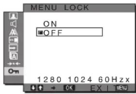 SONY SDMG96X - o- MENU LOCK menusu - 1