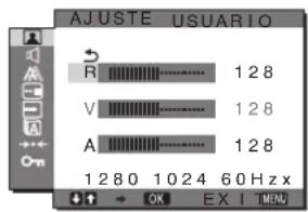 SONY SDMG96X - Ajuste preco de la temperatura de color (AJUSTE USUARIO) - 1