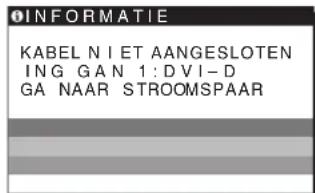 SONY SDMG96X - Als KABEL NIET AANGESLOTEN op het scherm verschijnt - 1