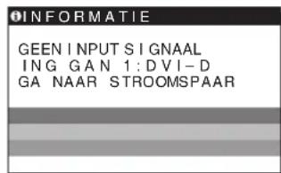 SONY SDMG96X - Als GEEN INPUT SIGNALAAL op het scherm verschijnt - 1