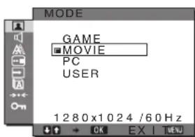 SONY SDMG96X - Režim MODE - 1