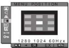 SONY SDMG96X - Menu MENU POSITION - 1