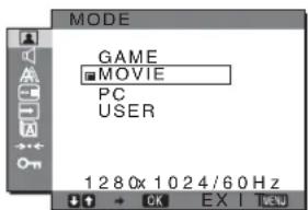 SONY SDMG96X - Press the / button to select MOVIE and press the OK button. - 1
