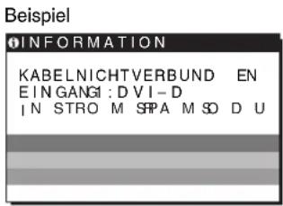 SONY SDMG96X - Wenn KABEL NICTHT VERBUNDEN auf dem Bildschirm erscheint - 1