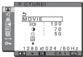 SONY SDMG96X - PICTURE menu - 1