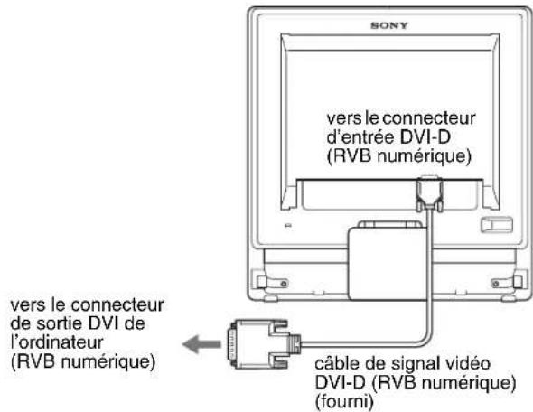 SONY SDMG96X - Raccordez un ordinateur équipé d'un connecteur de sortie DVI (RVB numérique) - 1
