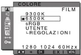 SONY SDMG76X - ■ Regolazione della temperatura di colore (COLORE) - 1