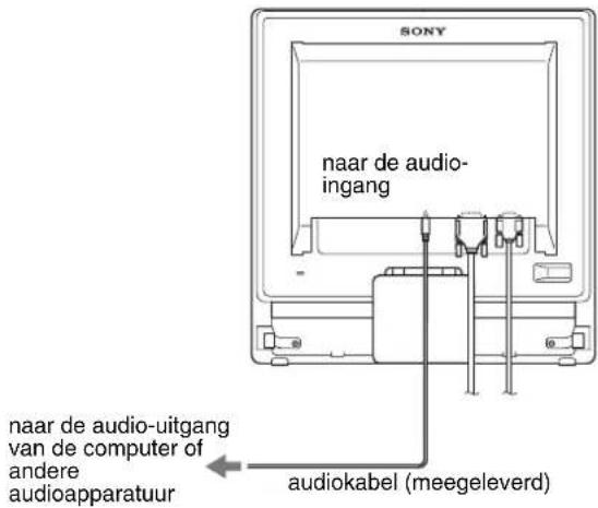 SONY SDMG76X - Sluit de meegeleverde audiokabel aan op de overeenkomstige audio-ingang van de monitor. - 1