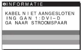 SONY SDMG76X - Als KABEL NIET AANGESLOTEN op het scherm verschijnt - 1