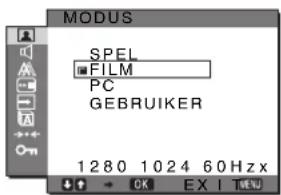 SONY SDMG76X - Druk op de ↓/↑ toetsen om FILM te selecteren en druk op de OK toets. - 1