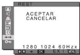 SONY SDMG76X - →← Menú REST (restablece los valores por defecto) - 1