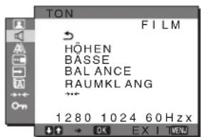 SONY SDMG76X - Menü TON - 1