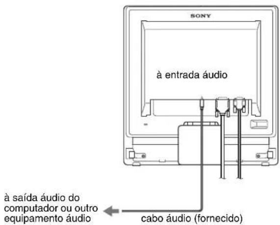 SONY SDMG76X - Ligar o cabo áudio fornecido à tomada de entrada áudio correspondente do monitor - 1