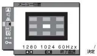 SONY SDMG76X - メニューの表示位置を変える (メニュー位置) - 1