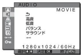 SONY SDMG76X - AUDIO メニュー - 1