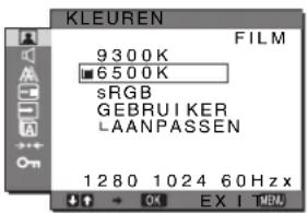 SONY SDMG76X - ■ De kleurtemperatuur aanpassen (KLEUREN) - 1