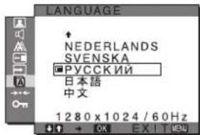 SONY SDMG76X - A Меню LANGUAGE - 1